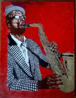 saxophoniste ( 65X 50 cm)